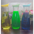 Haonai 1L GLASS JAR,clear glass juice bottle with plastic crew lid.